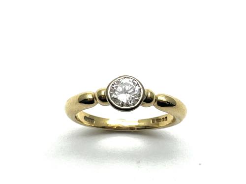 18ct Yellow Gold Diamond Solitaire Ring