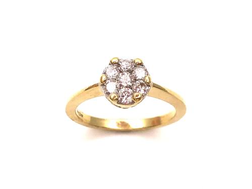 18ct Diamond Cluster Ring 0.50ct