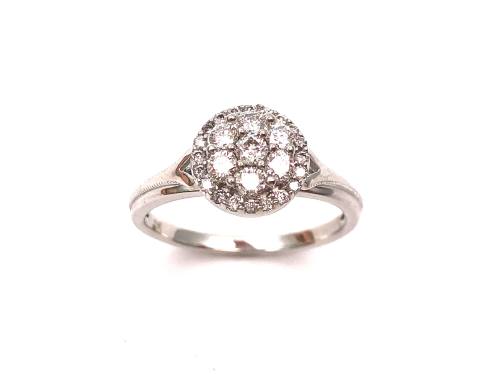 9ct Diamond Cluster Ring 0.52ct