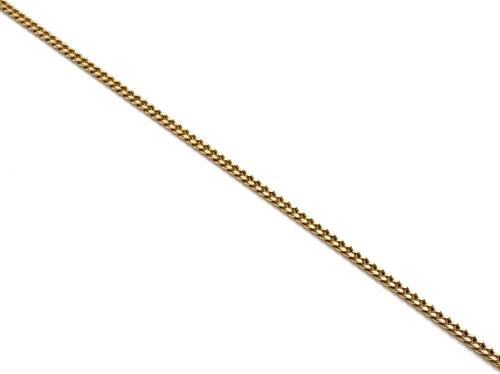 9ct Yellow Gold Flat Curb Anklet