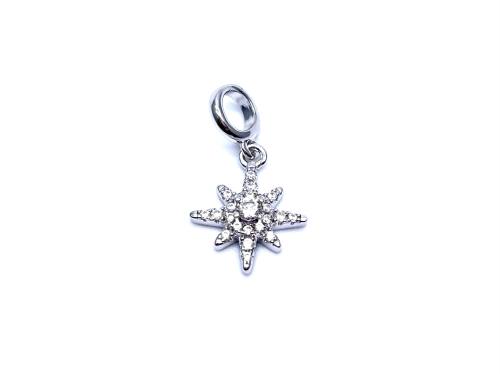 Silver CZ Star Pendant