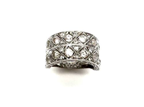 18ct White Gold Diamond Pave Ring