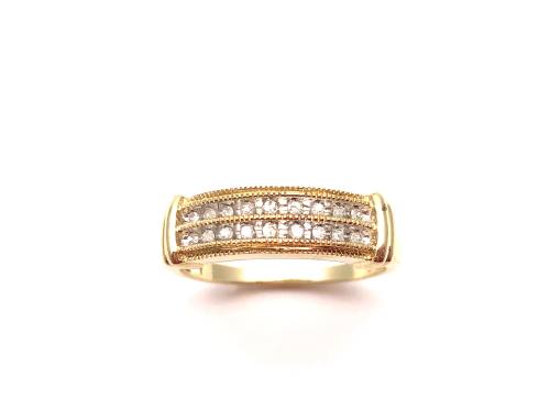 9ct Yellow Gold Diamond Pave Eternity