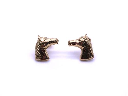 9ct Horse Head Stud Earrings