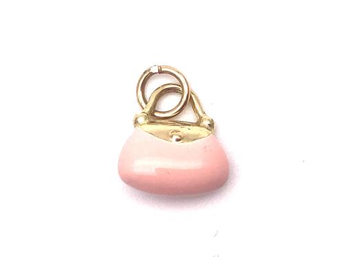 9ct Pink Enamel Handbag Charm