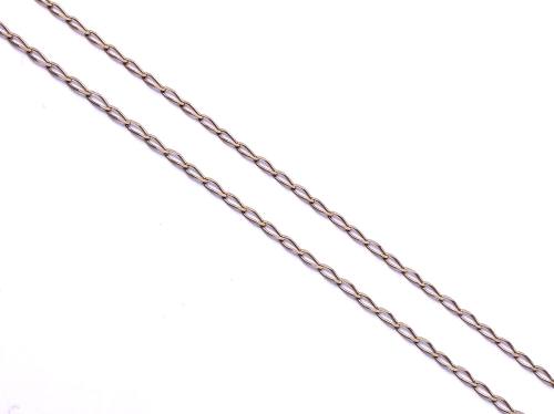 9ct Yellow Gold Fine Curb Chain 20 Inch