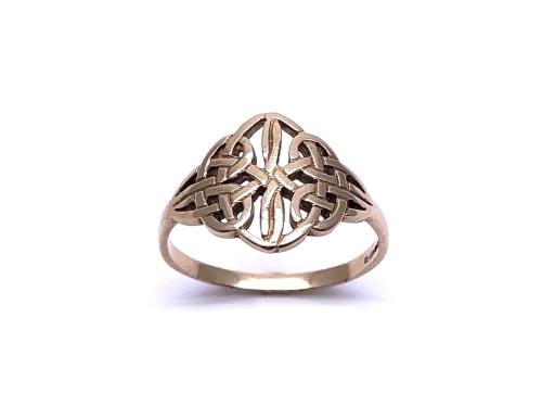 9ct Yellow Gold Flat Celtic Knot Ring