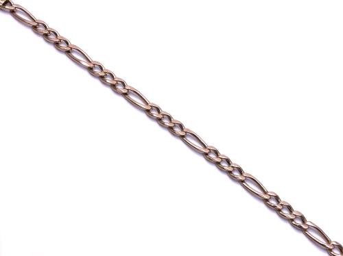 9ct Figaro Bracelet 7 1/5 Inch