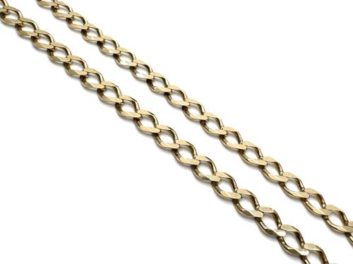 9ct Yellow Gold Curb Chain 23 Inch