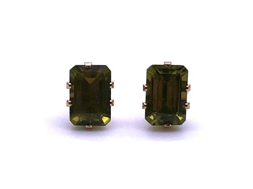 9ct Yellow Gold Spodumene Stud Earrings