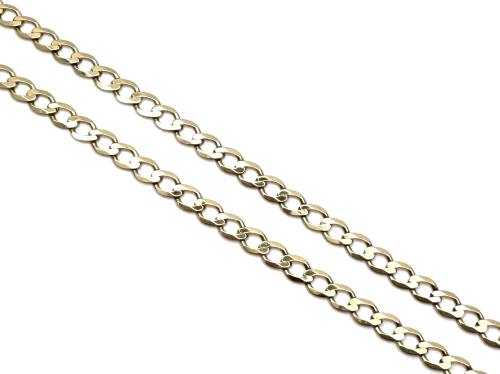 9ct Yellow Gold Curb Chain 20 Inches