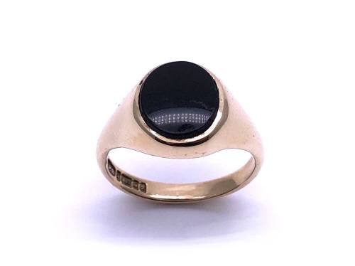 9ct Yellow Gold Onyx Signet Ring