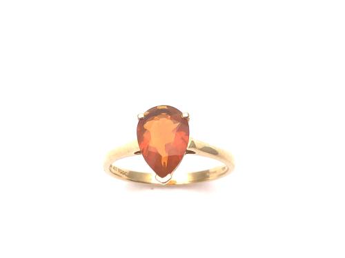 9ct Fire Opal Solitaire Ring