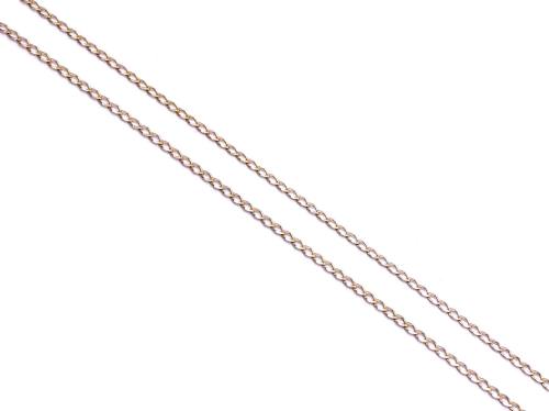 9ct Yellow Gold Flat Curb Chain 18 inch