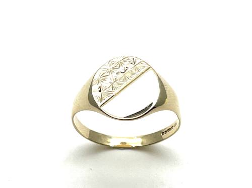 9ct Yellow Gold Oval Signet Ring