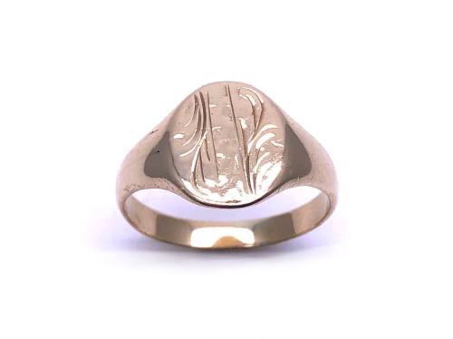 9ct Yellow Gold Oval Signet Ring