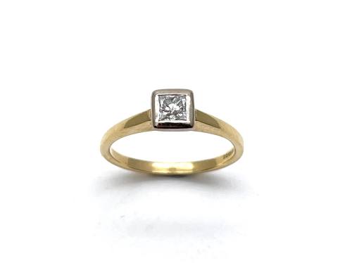 18ct Yellow Gold Diamond Solitaire Ring