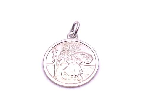 Silver St Christopher Pendant 16mm