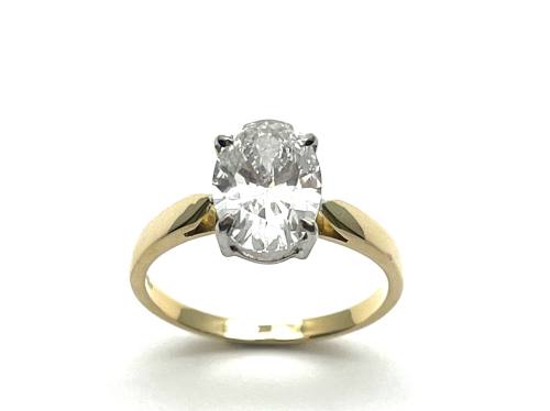 18ct Oval Laboratory Grown Diamond Solitaire Ring