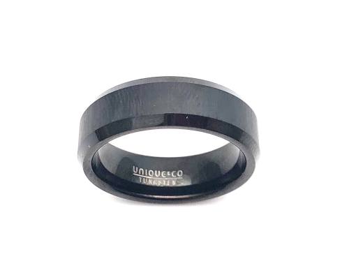 Tungsten Carbide Black IP Plating Ring