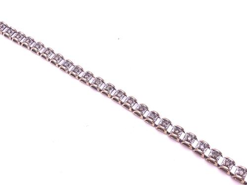 9ct Yellow Gold Diamond Bracelet 1.00ct