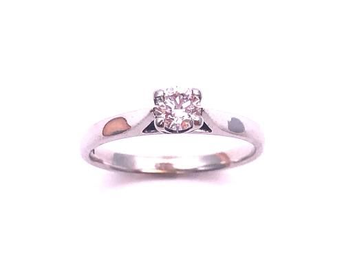 9ct White Gold Diamond Solitaire Ring