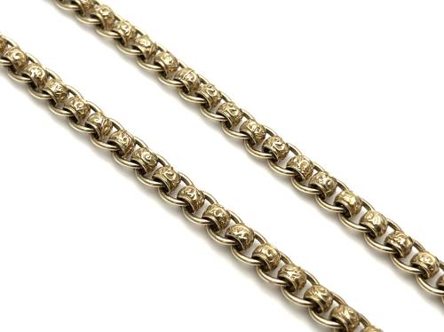 9ct Engraved Rollerball Chain 20 inch