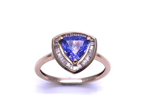 9ct Tanzanite & Diamond Ring