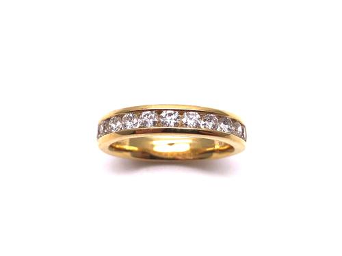 18ct Yellow Gold Diamond 1/2 Eternity Ring 0.75ct