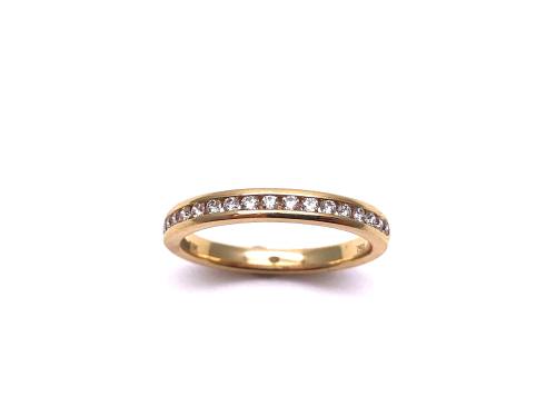 18ct Yellow Gold Diamond Channel Set Eternity Ring