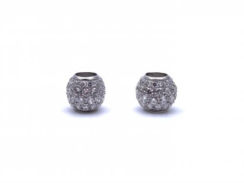 Silver CZ Enhancers 8mm