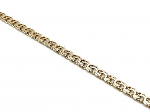 Women's 9ct Rose Gold Bracelet, Prince Of Wales, 7 Inches