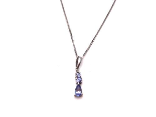 9ct Tanzanite & Diamond Necklet