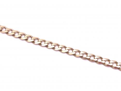 9ct Yellow Gold Flat Curb Anklet
