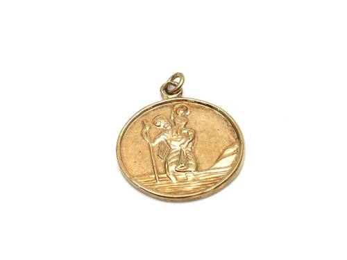 9ct Yellow Gold Ste Christopher Pendant