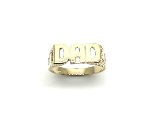 9ct Yellow Gold Curb Design DAD Ring