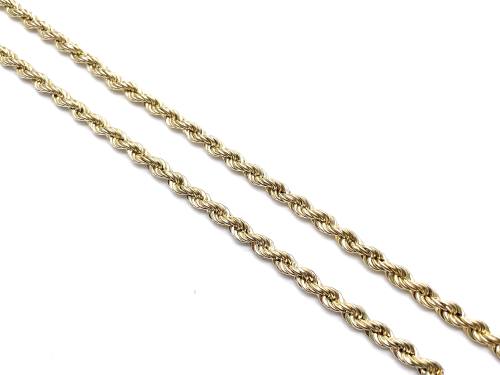 9ct Yellow Gold Rope Chain 18 Inch