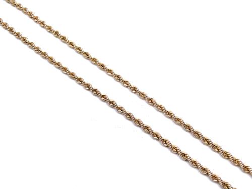 9ct Yellow Gold Rope Chain 24 Inch