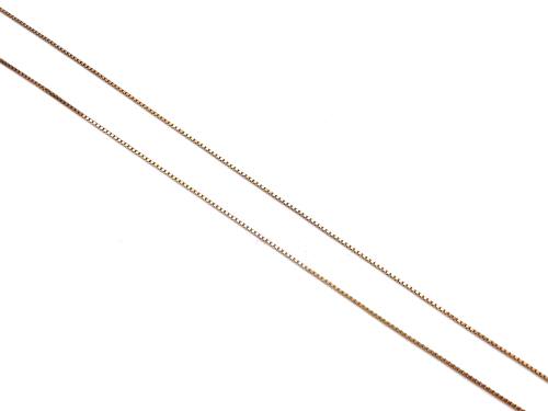 9ct Yellow Gold Box Chain 24 Inches