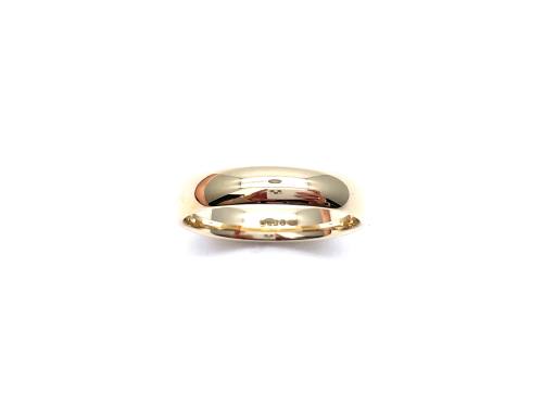 9ct Yellow Gold Plain Wedding Ring 4mm