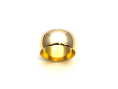 9ct D Shaped Wide Wedding Ring 9.5mm