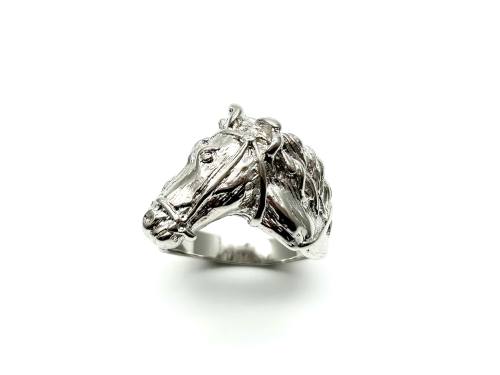 Silver Horse Head Ring
