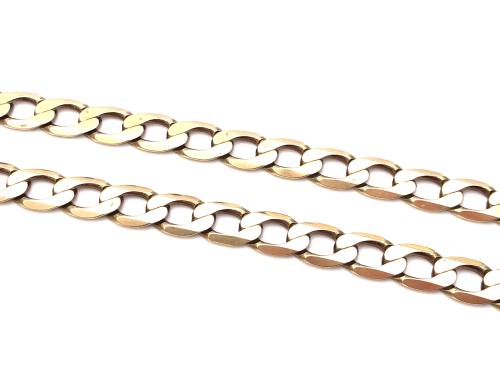9ct Yellow Gold Curb Chain 23 inch