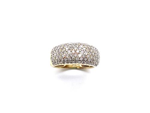 18ct Yellow Gold Pave Ring