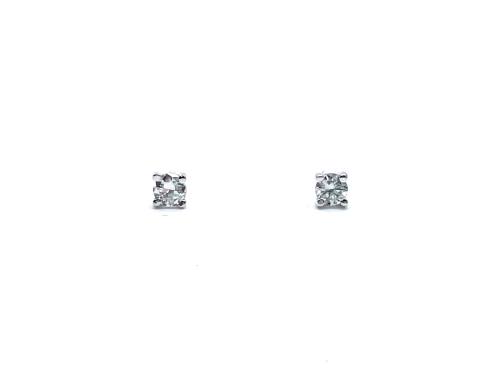 18ct White Gold Diamond Stud Earrings 0.42ct