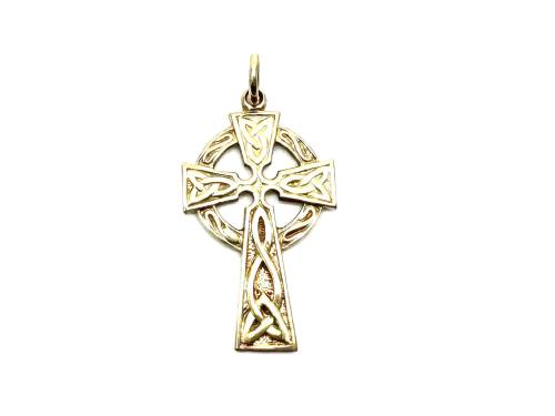9ct Yellow Gold Celtic Cross Pendant