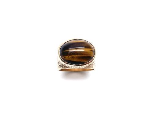 9ct Tigers Eye Solitaire Ring