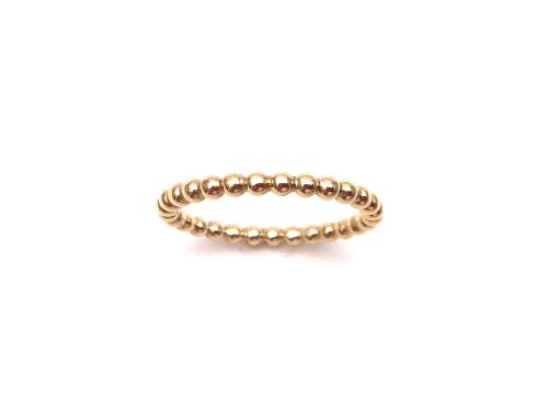 14ct Yellow Gold Beaded Ring