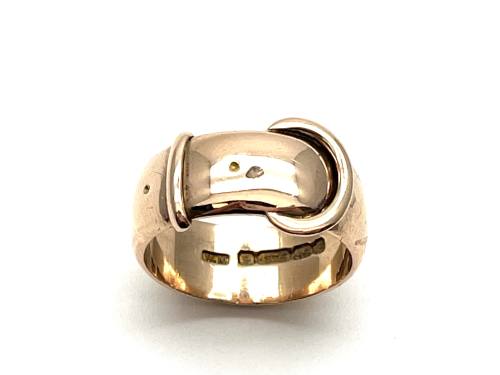 9ct Rose Gold Buckle Ring 1892