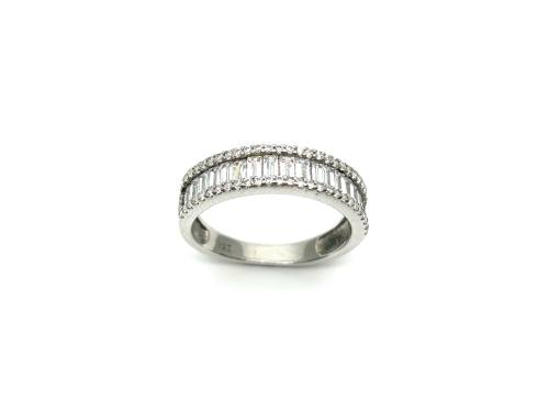 Silver CZ Fancy Eternity Ring